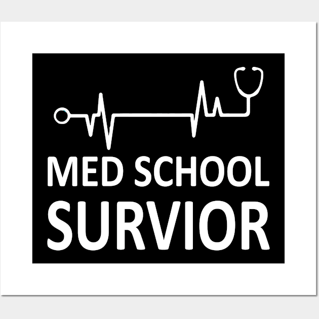 Funny Med School Shirt Graduation Gifts for Medical Students Wall Art by DollochanAndrewss